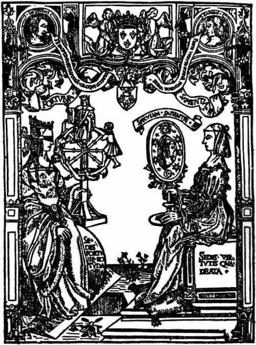 Falsk och sann visdom, allegori av Bovillius, 1500-talet.