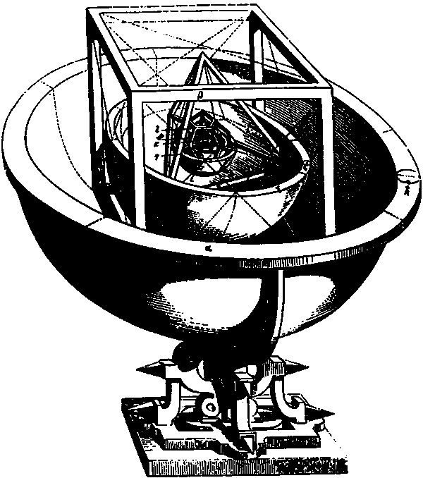 Johannes Keplers modell för solsystemet, från Mysterium cosmographicum, 1621.