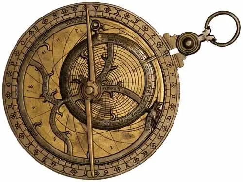 Astrolab från cirka 1370.